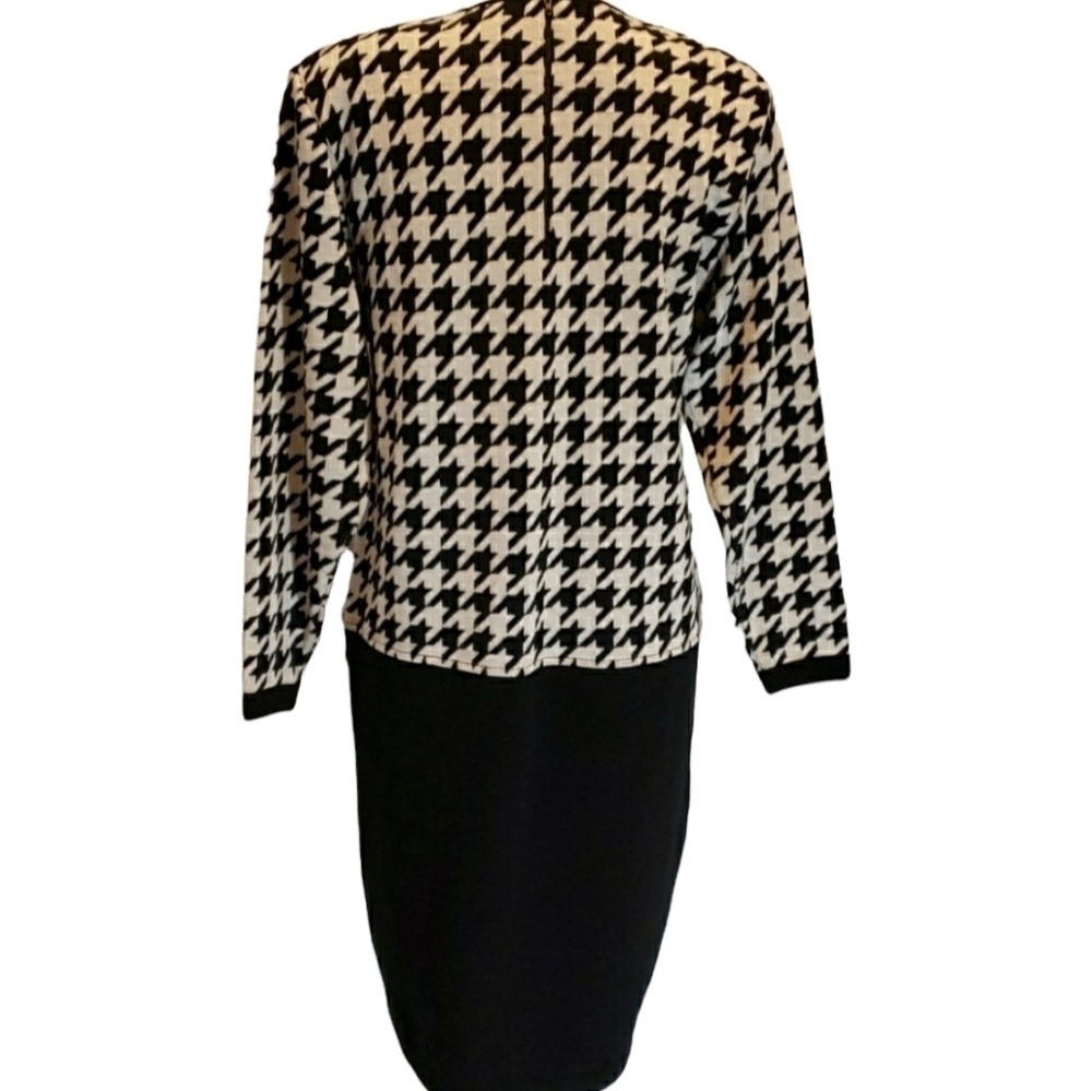 Vintage Harve Bernard Bernard Holtzman Faux Suit Dress S Wool Blend EUC - Picture 2 of 9